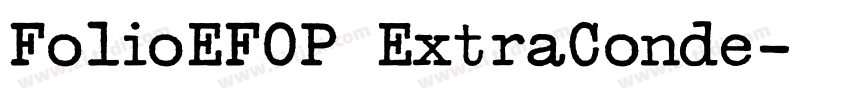 FolioEFOP ExtraConde字体转换